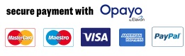 Secured by Opayo Pay, You can pay using Visa, MasterCard, PayPal or American Express